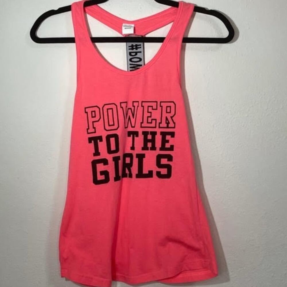 Series 8 Florescent Pink Tank Power to the Girls Size Medium